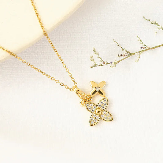 Double Flower Necklace