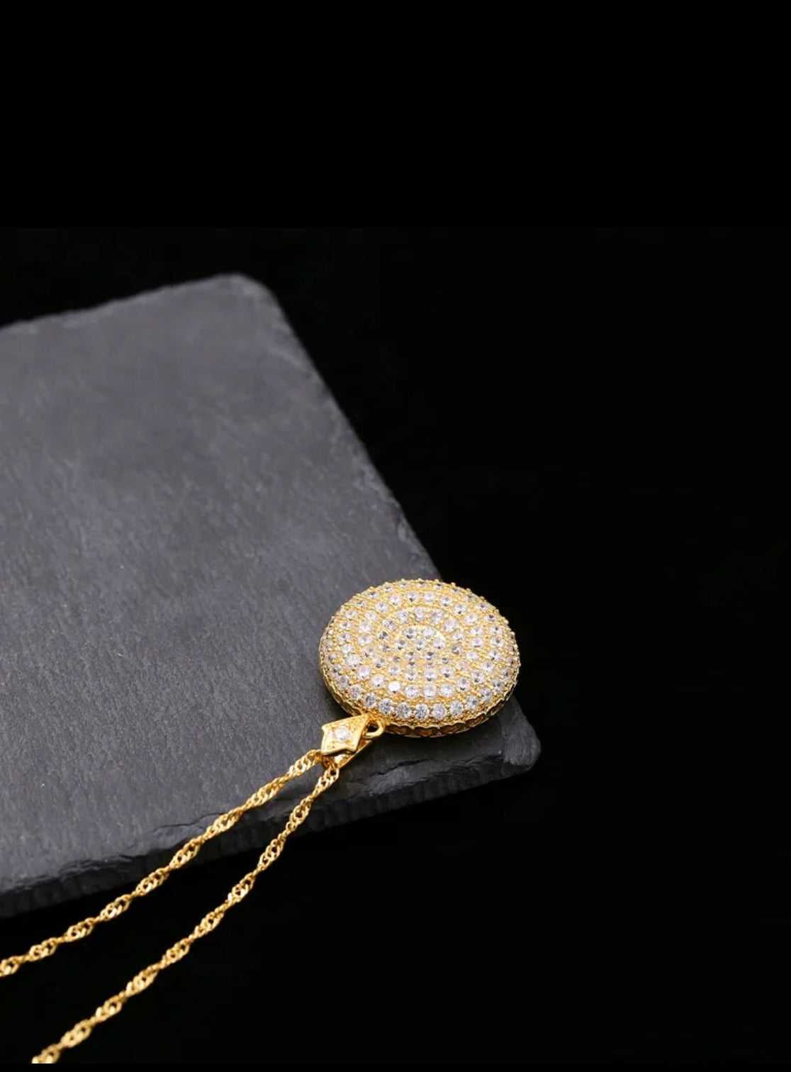 Luxury Gold Chain 1 Carat Necklace