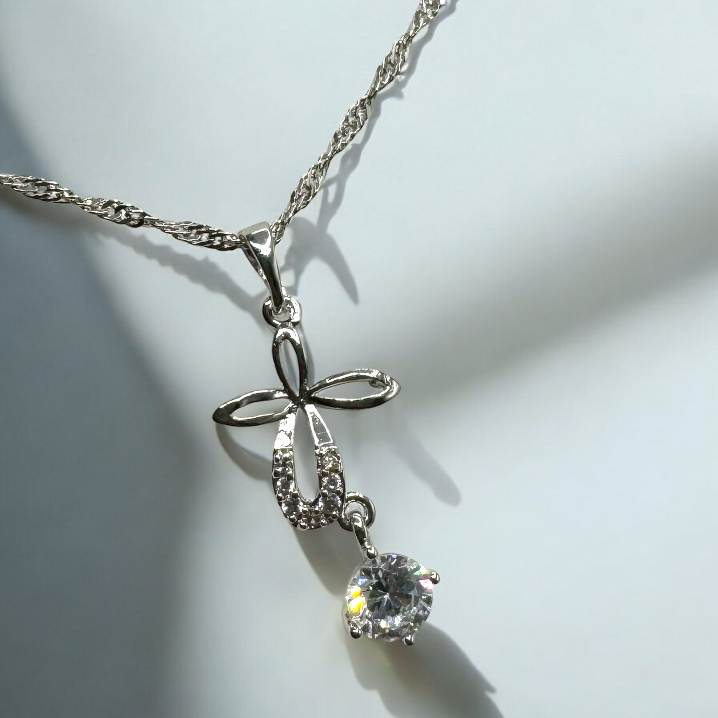 Cubic Zircon 1 Carat Pendant Necklace